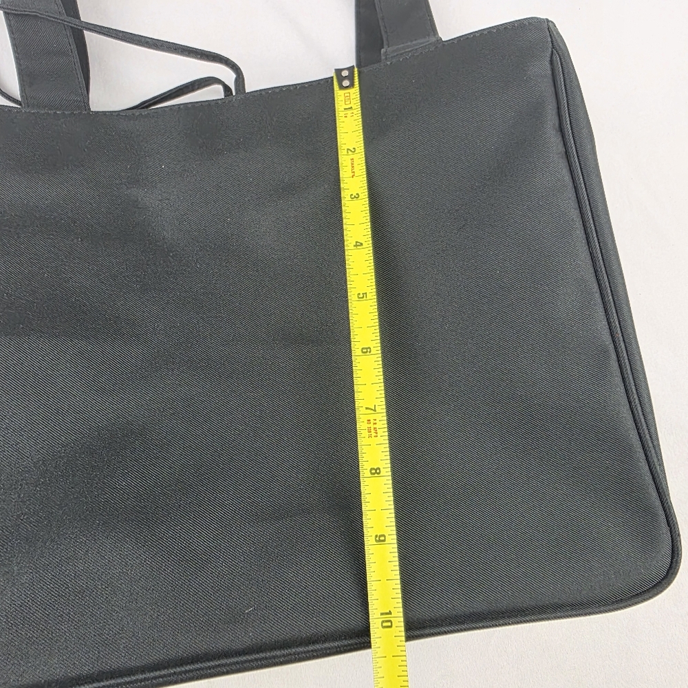 Calvin Klein Lightweight Black Dual Pocket Canvas Tote - Picture 8 of 11